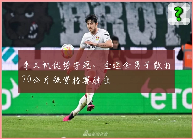 李文帆优势夺冠,全运会男子散打70公斤级资格赛胜出